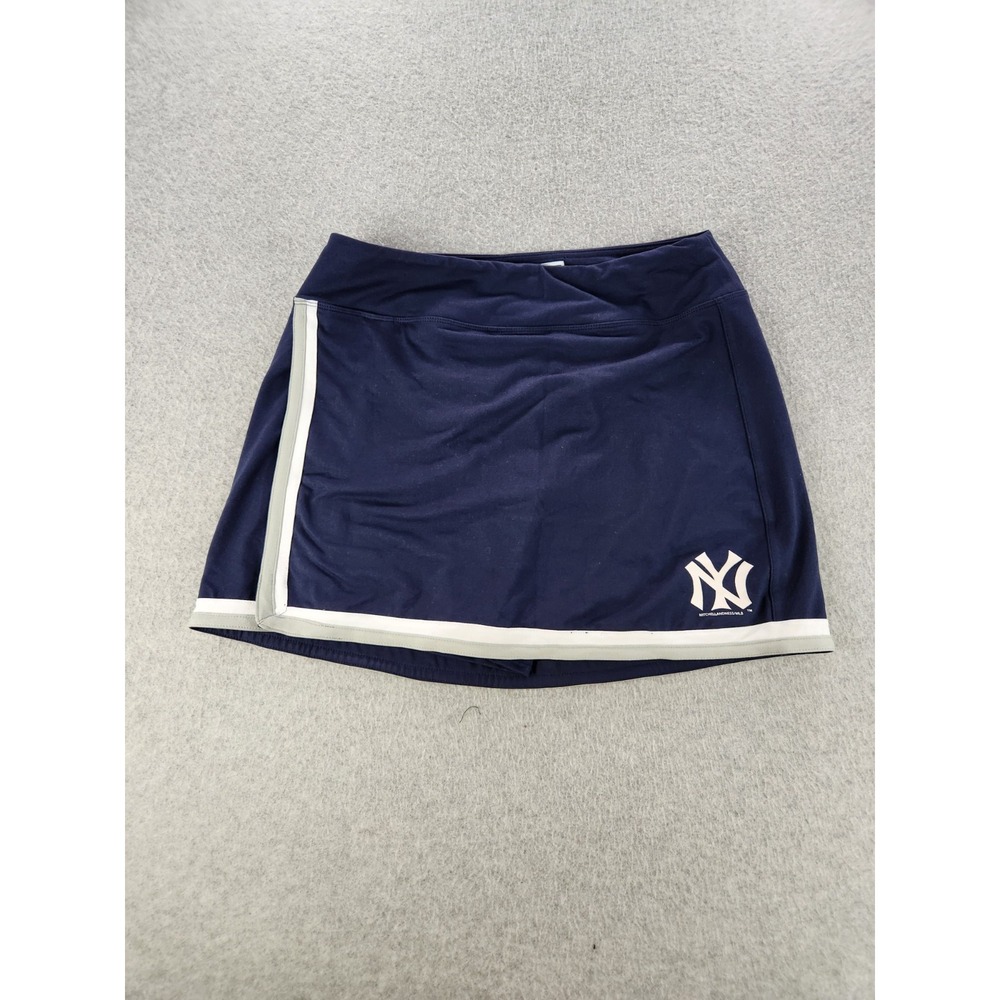 NWT Mitchell & Ness‎ Womens XL Navy New York Yankees Skort Skirt Stretch Shorts